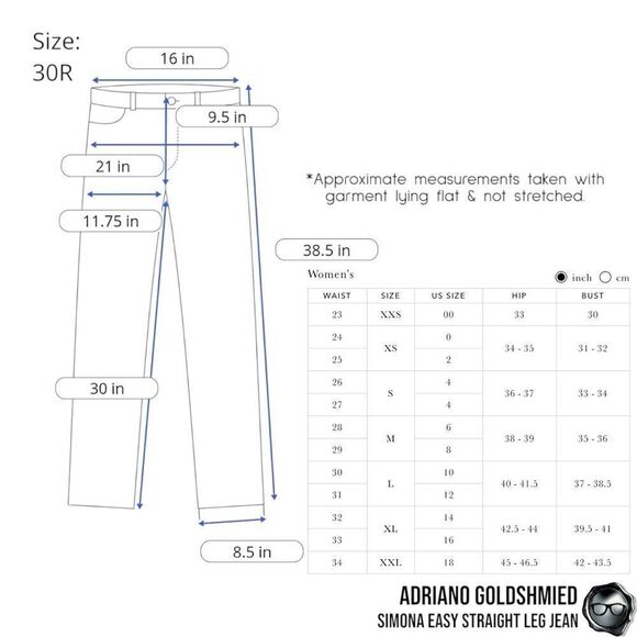 ADRIANO GOLDSCHMIED SIMONA EASY STRAIGHT LEG JEANS DISTRESSED SIZE 30R - Picture 13 of 15